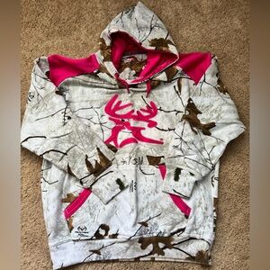 Realtree Pink and Brown Camouflage Women's Sweater
